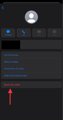 Click On Block This Caller