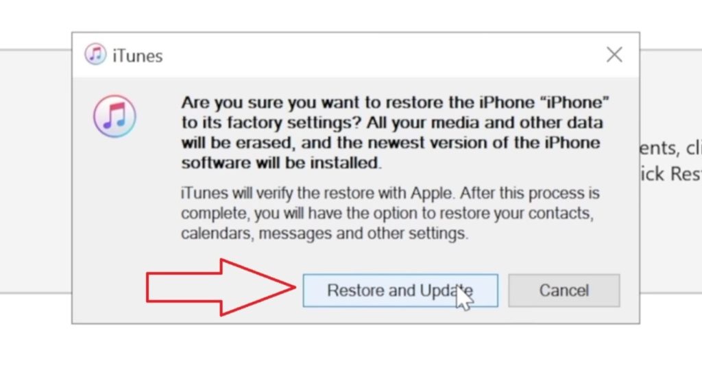 itune Restore and Update