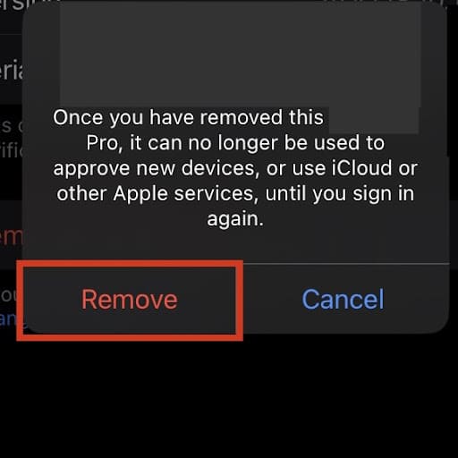 Tap on remove.