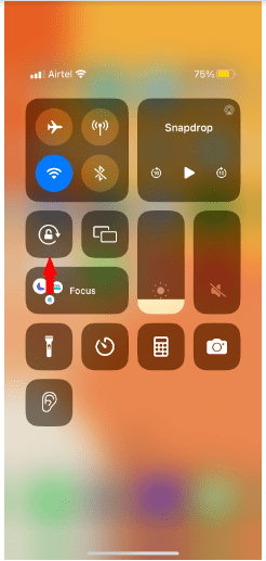 Tap on the lock icon 