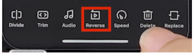 Tap on the “reverse” option