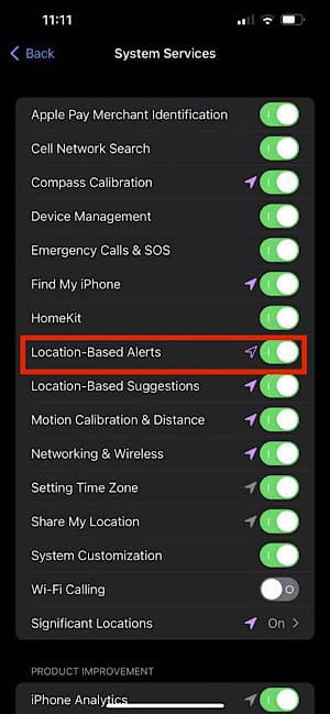 Location Based Alerts 