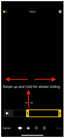 the slider to move slower