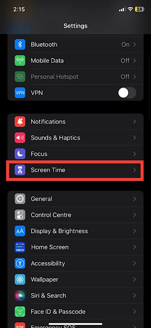 How to turn off CarPlay by adding screen time restrictions
