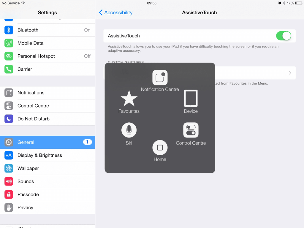 Assistive Touch in iPad