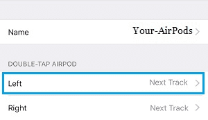 Select one channel of your AirPods 