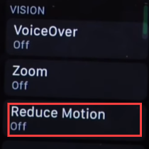 Select reduce motion