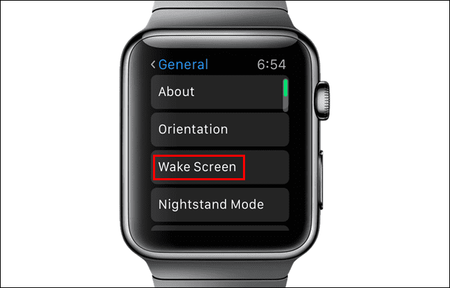 Select the “Wake Screen” option