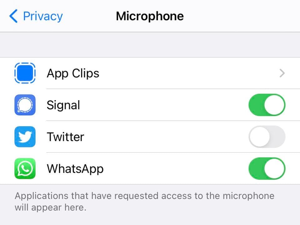 Turn off the microphone access