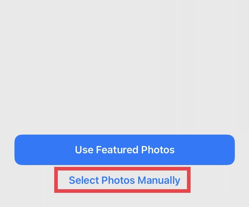  tap on the Add Photos Manually option