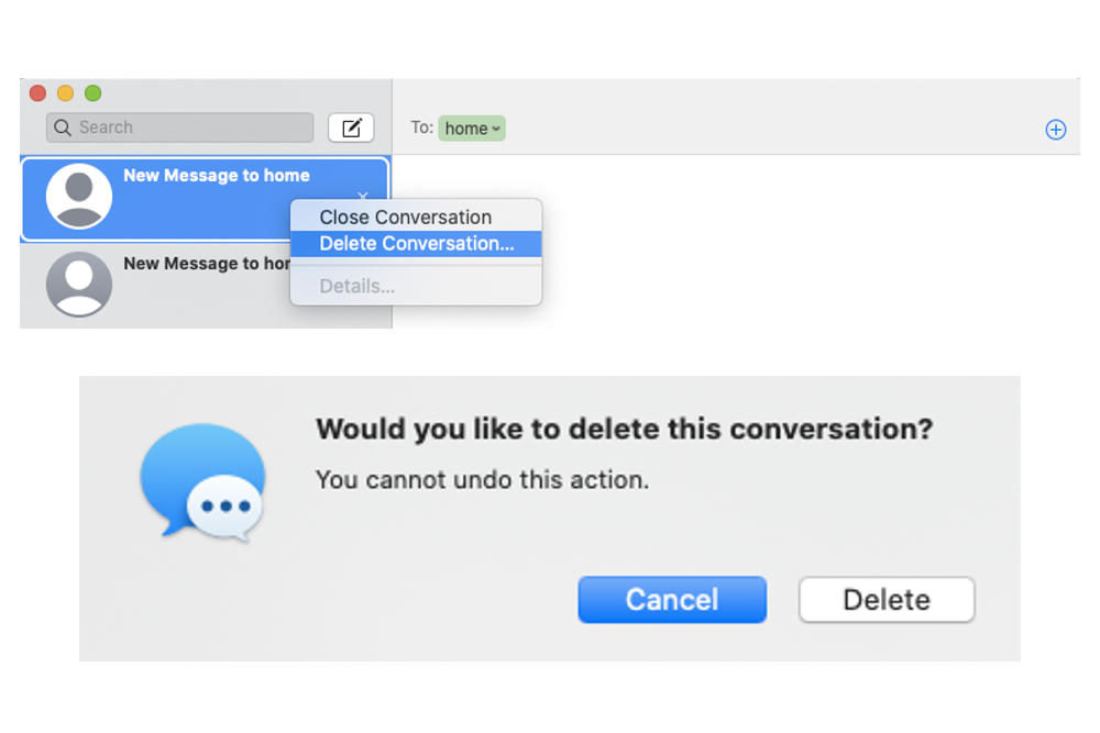 How To Delete A Conversation On MacBook