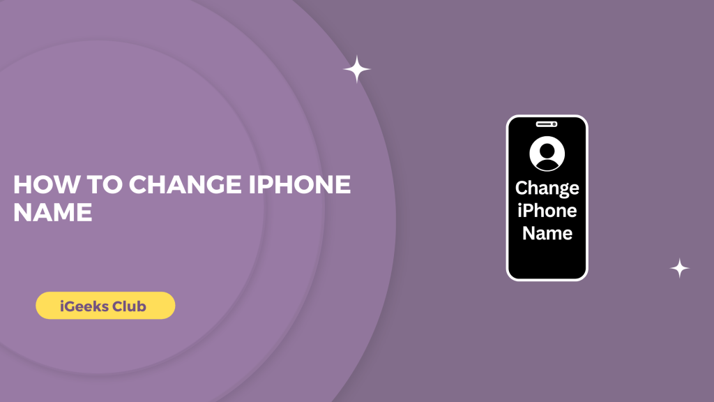 How to change iPhone name