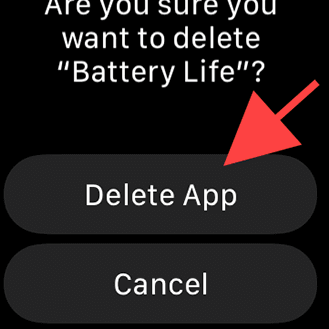 Select the “Delete app” option.