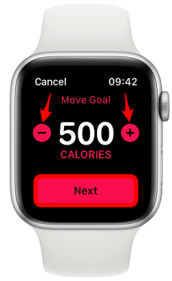 How to change calorie goal on Apple Watch