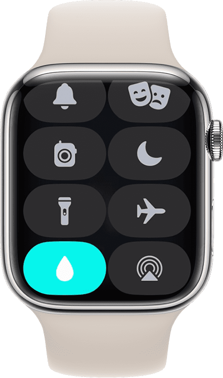 How to turn on the water lock on the Apple Watch 