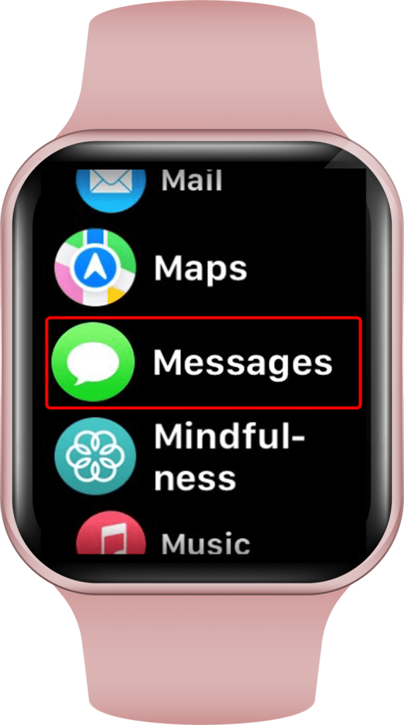 Select the messages app.