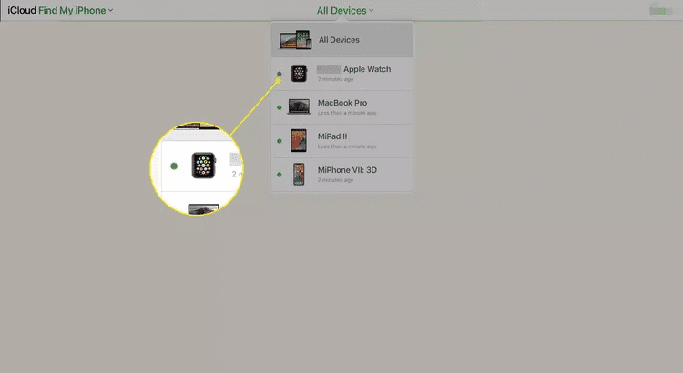 your Apple Watch from the list.