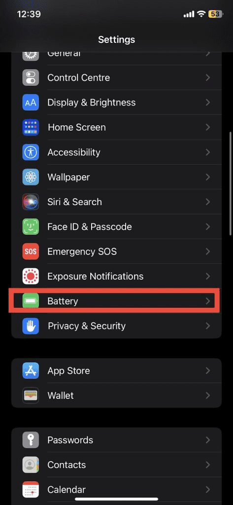 Check the battery health of your iPhone. 