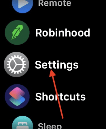 Select the settings app.