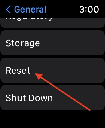 select the reset option. 