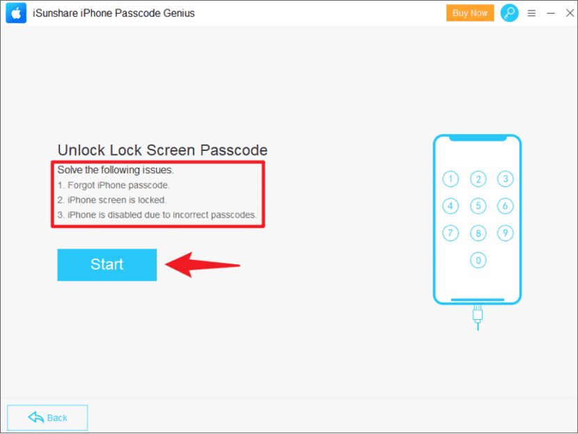unlock the screen passcode