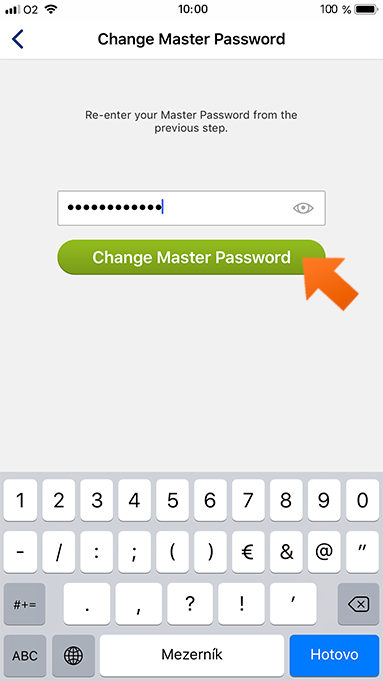 Enter your new password