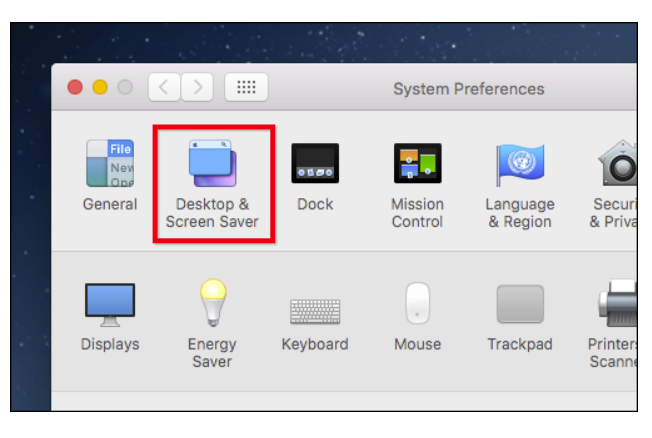  Open system preference and click on Desktop & screen saver