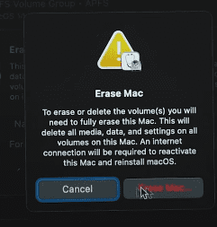 Confirm erase