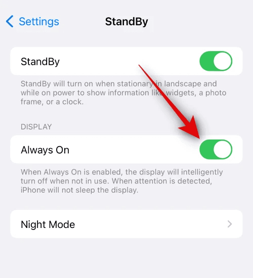 How to turn on the iOS 17 StandBy mode-Always on