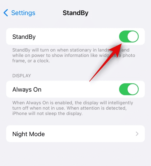 How to turn on the iOS 17 StandBy mode-Standby switch on